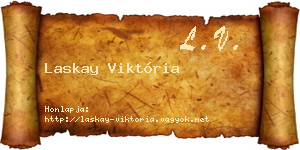 Laskay Viktória névjegykártya